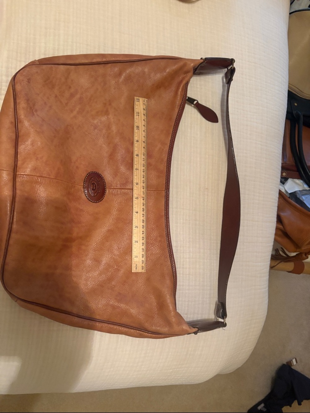 Etienne Aigner  Tan Leather Shoulder Bag
